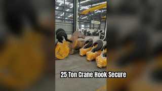 25 Ton Forged Crane Hook with Safety Latch | Heavy Duty Lifting Hook
