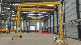 Pre-delivery performance test of the trackless gantry crane for export to Saudi Arabia