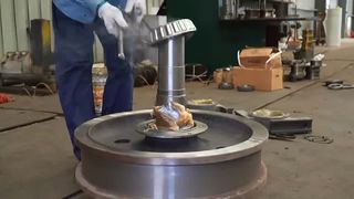Production process of crane-specific wheel assemblies